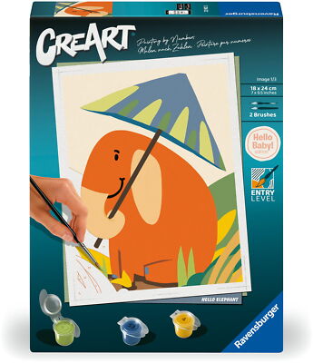 Ravensburger Malen nach Zahlen CREART Trend Serie D Hallo Elefant 23902