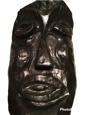 Vintage Hand Carved Tiki Warrior Mask