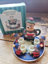 Minature Christmas Bears Decorative Tea Set, Adorable