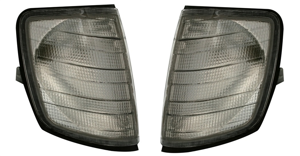 Clignotants Avant Mercedes W124 Teintés Fumé pour Berline 500E AMG Optique de Rechange