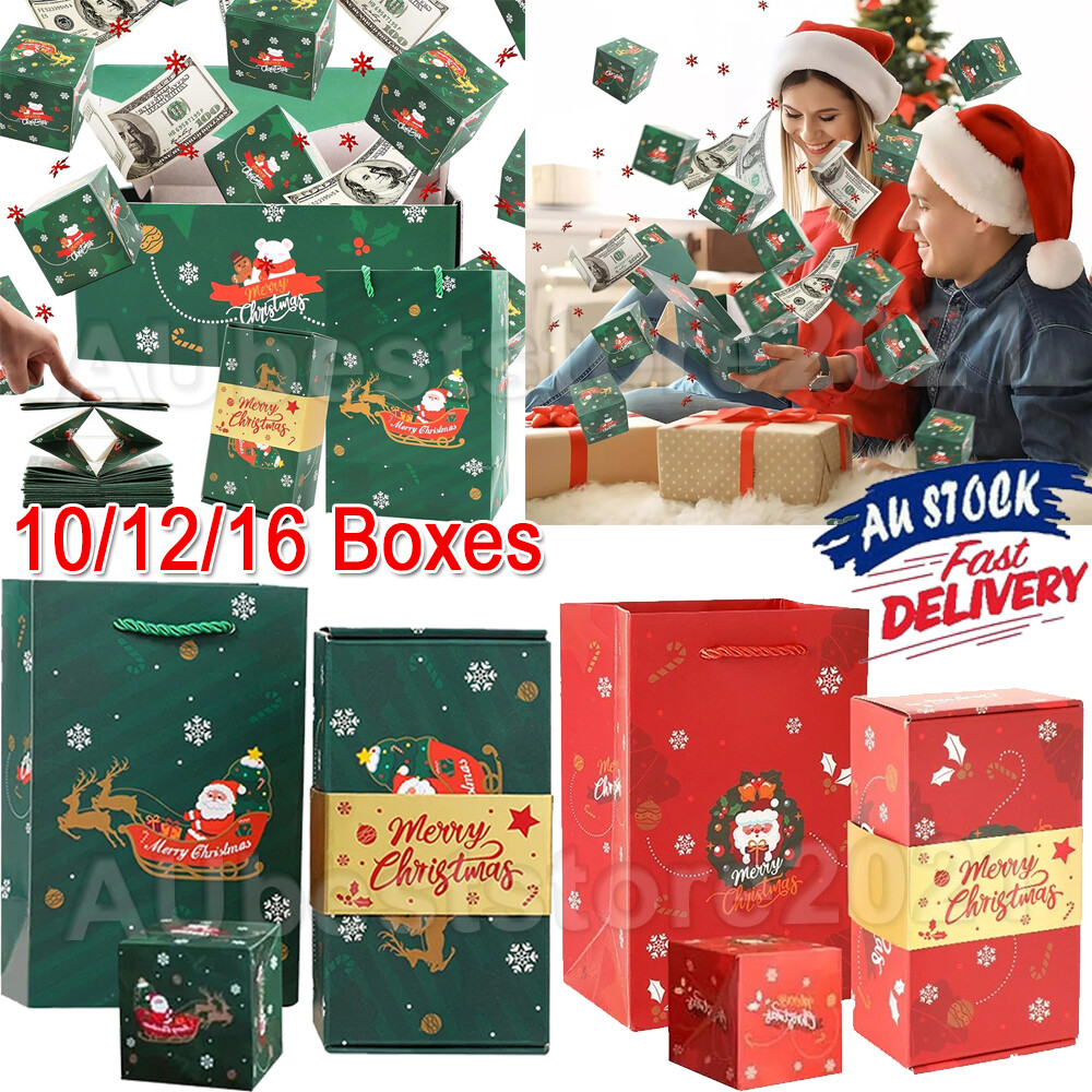 Folding Pop-up Surprise Money Bounce Jumping Box Christmas Party Xmas Kids Gift