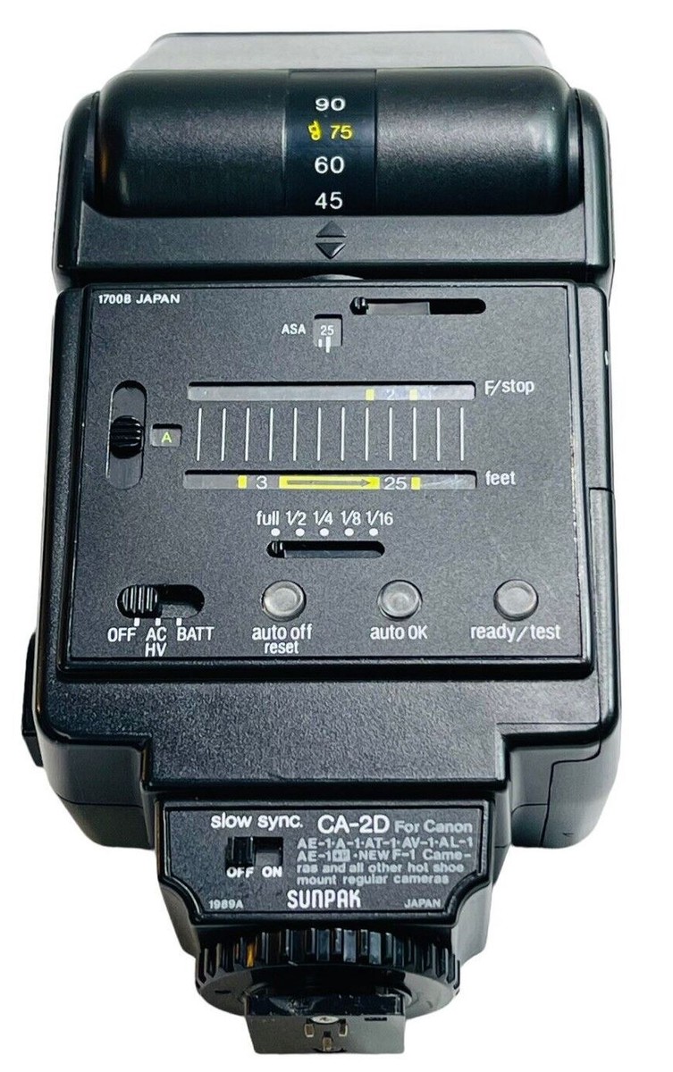 Flash Sunpak Auto 30dx Vintage – Inclinable, Pour Appareil Photo Canon (Occasion)