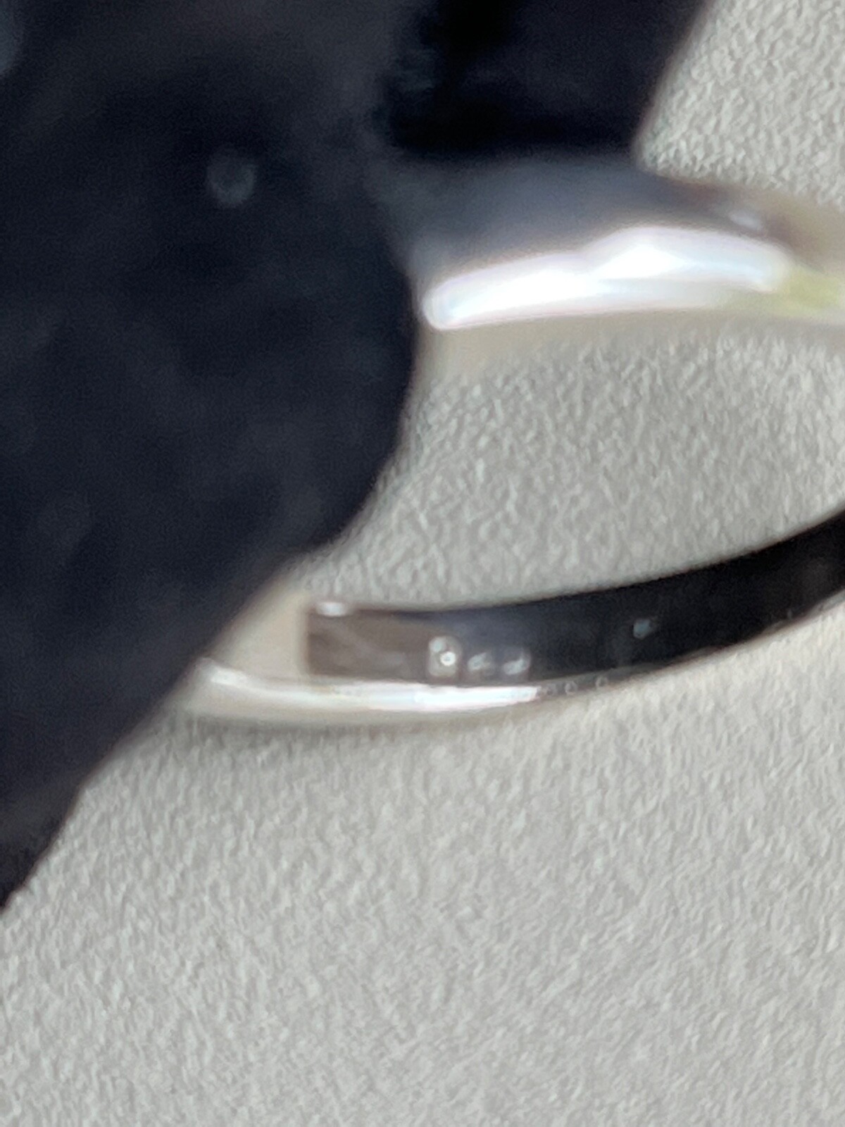 AMETHYST & SOLID SILVER TRILOGY RING Size M Semi … - image 6