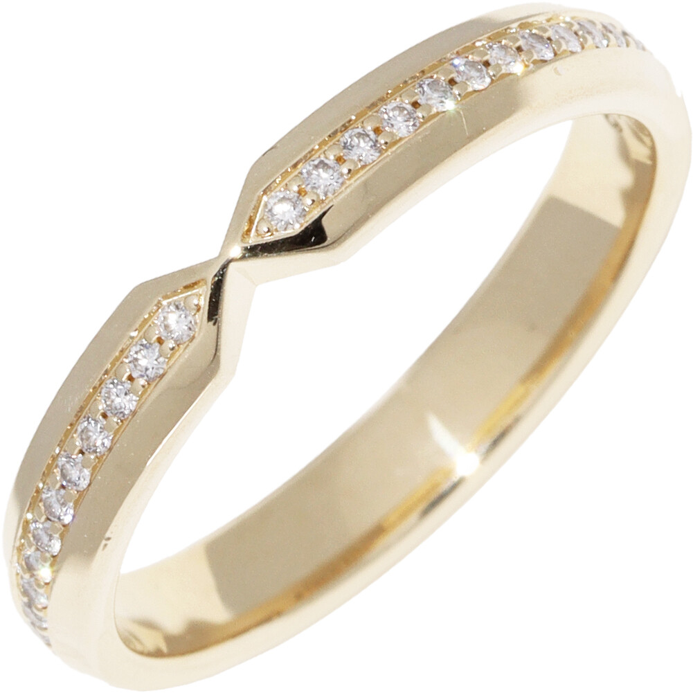 Tiffany Co Nesting Narrow Band Diamond Ring 18 K Yellow Gold Size