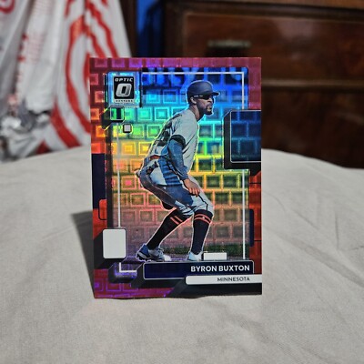 Byron Buxton 2022 Donruss Optic Red Pandora Prizm SP Card #121 #d