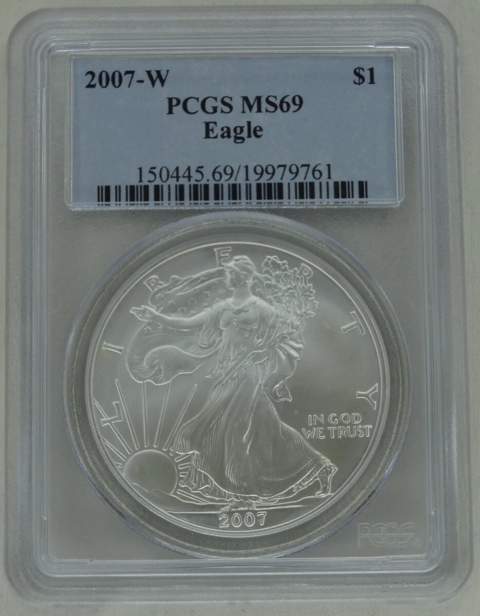 American Eagle MS 69 PCGS Certified Silver Bullion Coins for sale
