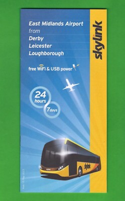 Kinchbus Fahrplan - Skylink - Leicester & Derby nach East Midlands Airport - 2023
