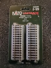 KATO 2-120 HO Scale 114mm 4 1/2" Straight Track 4 pcs UniTrack
