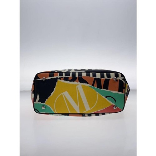 MOSCHINO Tote Bag PVC Multicolor 31x34-48cm Logo Pattern Authentic Pre-owned - Picture 4 of 8