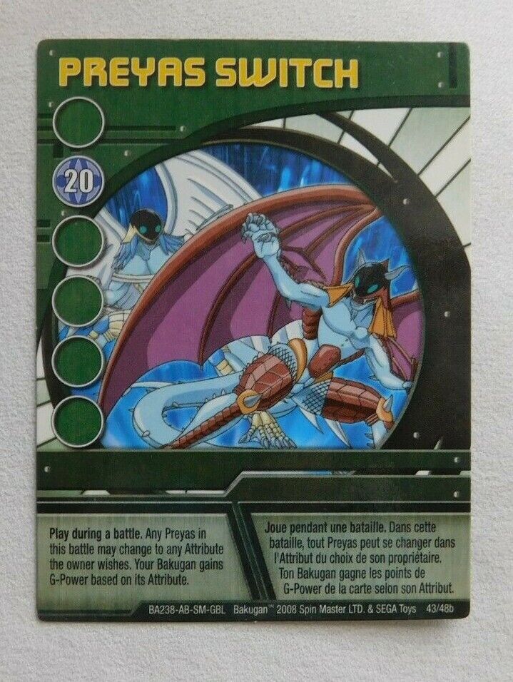 Bakugan Red Ability Card - A Hand Up 30/48b - Bakugan Battle Brawlers 2008