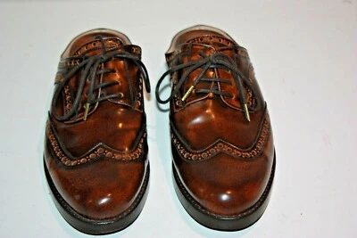 MICHAEL KORS Derbies Talons Ouverts Cuir Brillant Marron Nuancé T 38.5 TBE - Photo 1/4