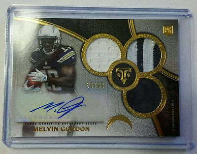 ゴードン　3点 Melvin Gordon 2015 Triple Threads Chargers Rookie Auto Triple