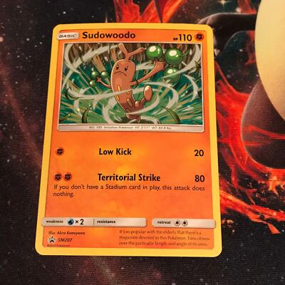 Sudowoodo ~ SM207 ~ Holo ~ SUN & MOON PROMO ~ Moderate PLAY ~ Pokemon Card 