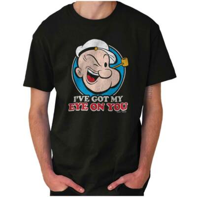 Vintage Cartoon Retro Popeye Character Funny Womens or Mens 