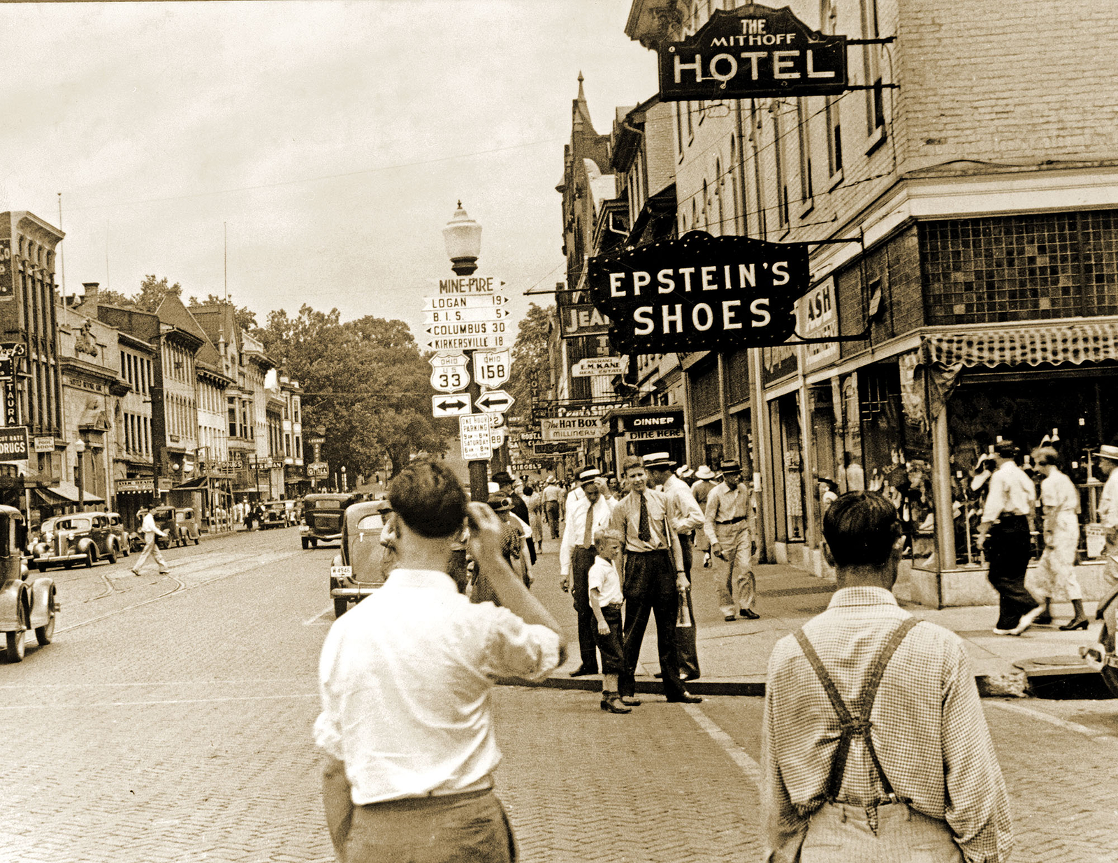 1938 Main Street, Lancaster, Ohio Vintage Old Photo 8.5