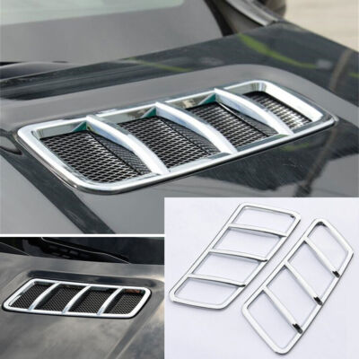 Chrome ABS Hood Grille Engine Air Vent Outlet Cover For Benz GL GLE GLS ML 13-19