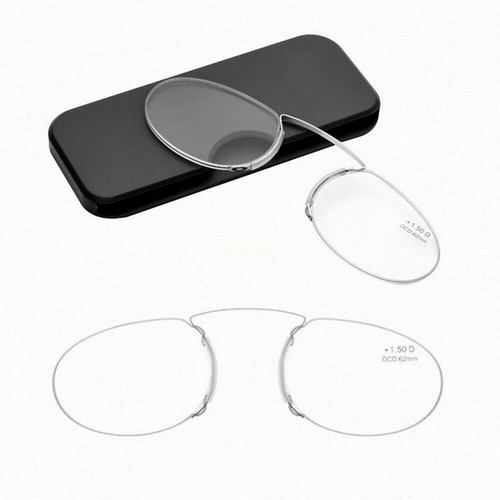 NEW Mini Clip Nose Reading Glasses Wallet Pocket Unisex Ultra Thin With Case AU - Picture 5 of 14