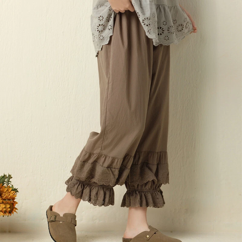 Ruffle hem shop capris