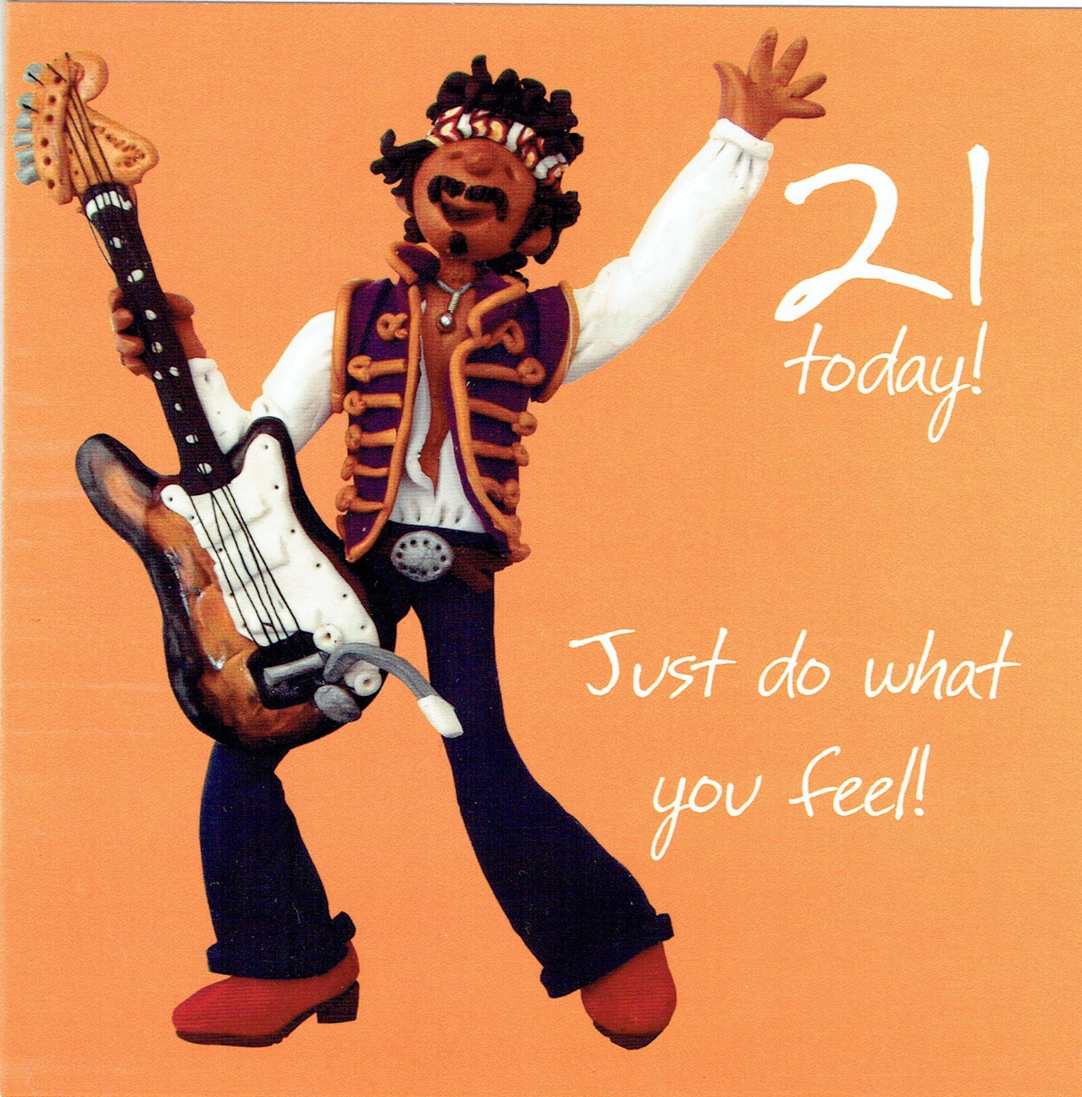 21st BIRTHDAY CARD Male from the One Lump or Two Collection, age 21