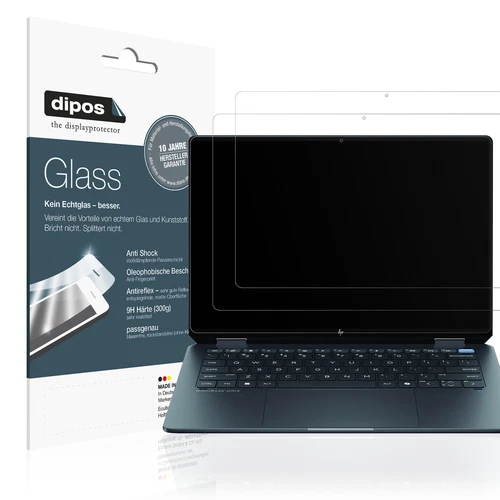 2x Schutzfolie für HP OmniBook Ultra Flip 14 matt - Anti-Shock 9H Folie dipos