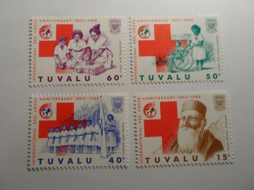 Discount Stamps : TUVALU 1988 SC#485-488 INT. RED CROSS CRESCENT 4v MNH SET - Picture 1 of 2