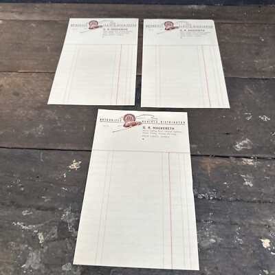 AWA Radiola Distributor Vintage Unused Letterheads X 3 Mackereth Avoca Style 2