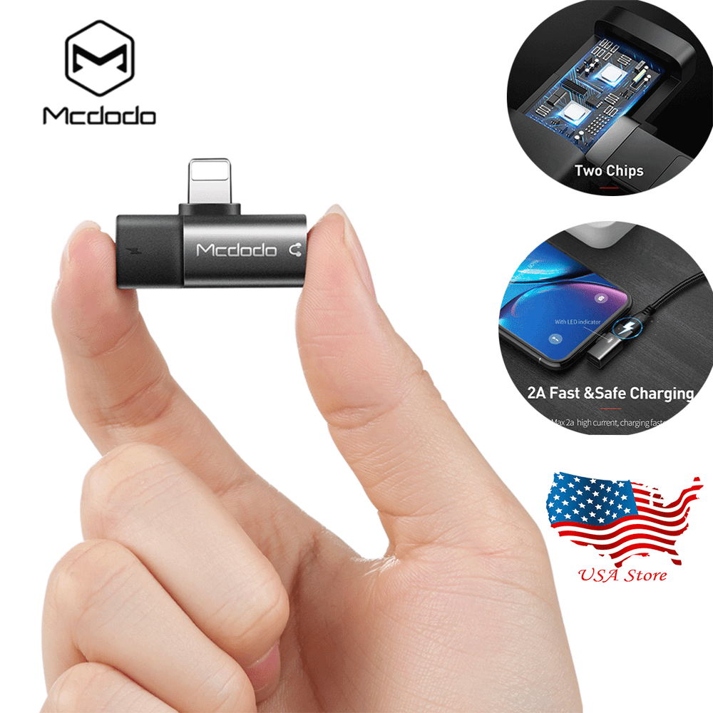 2in1 Charger Splitter Audio Adapter Converter For iPhone 11 12 13 14 Pro Max