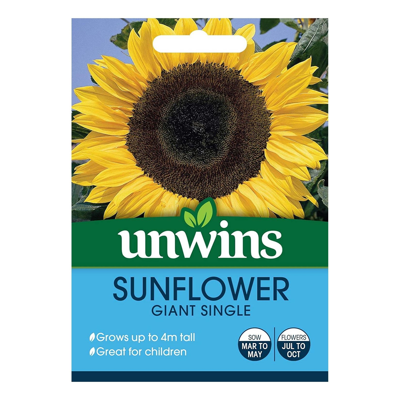 Unwins Grow Your Own Quick Growing Sturdy Giant Single Sunflower Flower Seeds