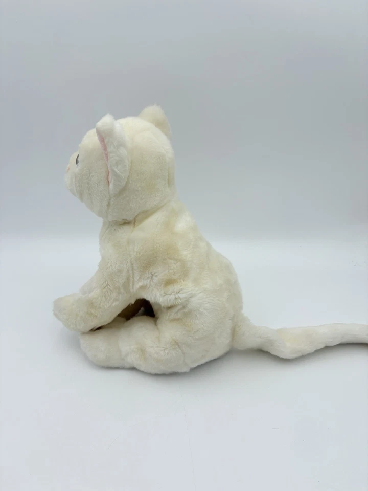 "Ty Beanie Buddies Flip The Cat Peluche Blanco Gatito Ojos Azules Juguete Floppy 13""" Foto 3 de 4