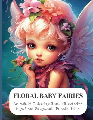 Floral Baby Fairies a Grayscale Fairy Coloring Book for Adults