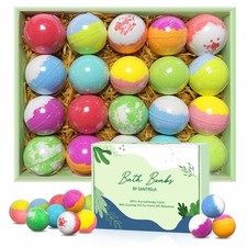 Bath Bombs for Women Gift Set, 20 Organic Bath Bombs with Essential Oil, Hand...