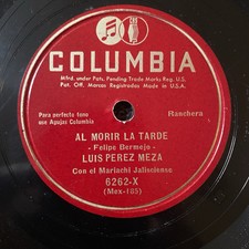 Luis Perez Meza Mariachi Jalisciense Columbia 6262 Mexican 78rpm E