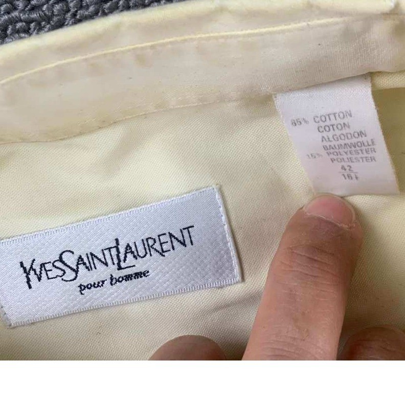 Vintage Yves Saint Laurent Pour Homme Shirt Men 1… - image 3
