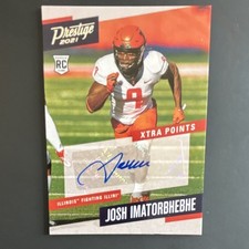 Panini Prestige 2021 Xtra Points Auto Josh Imatorbhebhe #PS-JIM NCAA Rookie