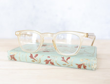 Vintage Willson Optical Eyeglass 1970s USA safety glasses clear honey 44-26