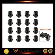 20 Radmuttern Kegelbund M12x1,5 SW19 für Ford Capri II Alu Felgen Mutter Schwarz