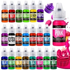 Lebensmittelfarbe Gel - 22 Farben x 6g Hoch Konzentriert Gel Lebensmittel Farbe