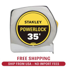Stanley PowerLock Tape Measure 35 ft. Secure Blade Lock Metal Measuring Tools