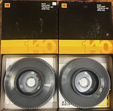 2-Kodak Carousel Transvue 140 Projector Slide Trays w/original boxes