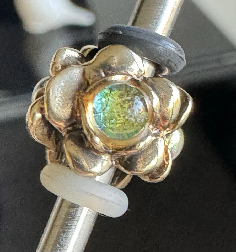 Trollbeads 18K Gold Drei Blumen • Dichroic Glass • seltene Rarität 💝 - Bild 3 von 4