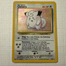Pokemon TCG Clefairy Base Set Unlimited Rare Card 5/102 MP Holo
