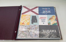 50 States 12 x 12 Double Sided Scrapbook Paper with/49 Sheet Protectors  Album