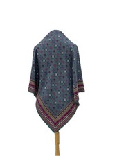 H71 Furstenberg Silk Scarf Geometric Print Multicolor Square Made in Italy VTG