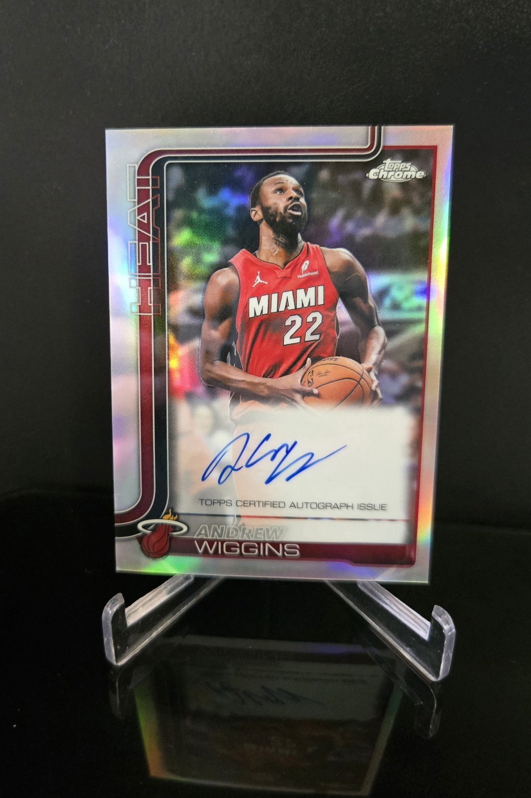 AUTO 🔥 ANDREW WIGGINS SP 2025-26 Topps Chrome Update Series Refractor Signature