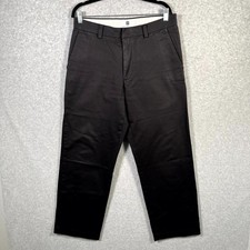 Gap Dress Pants Mens 32x30 Black Cotton Flat Front Straight Leg Formal Business