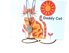 Christmas Gift for a Dad Good Luck 925 Cord Pendant Necklace and Greeting Card