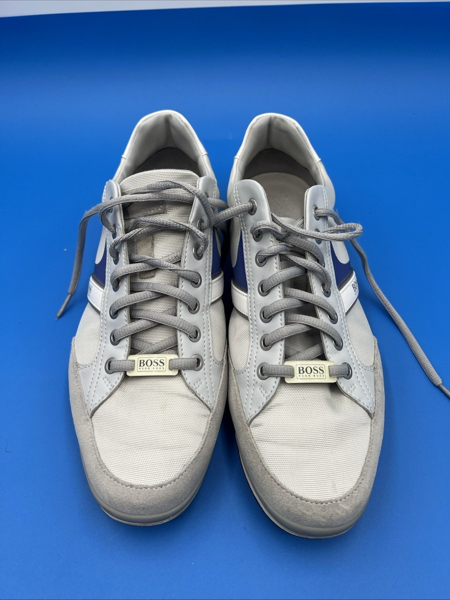 Boss Hugo Boss Men's Gray Saturn Mesh Low Top Sneakers Shoes Size 42 View 2