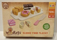 Addo Woodlets Slicing Food Playset Wood Realistic Pretend Play Food Toy 12m 