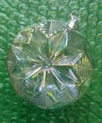 Blown Glass, Double Flower Indent, Clear Glass, Christmas Ornament — photo 5