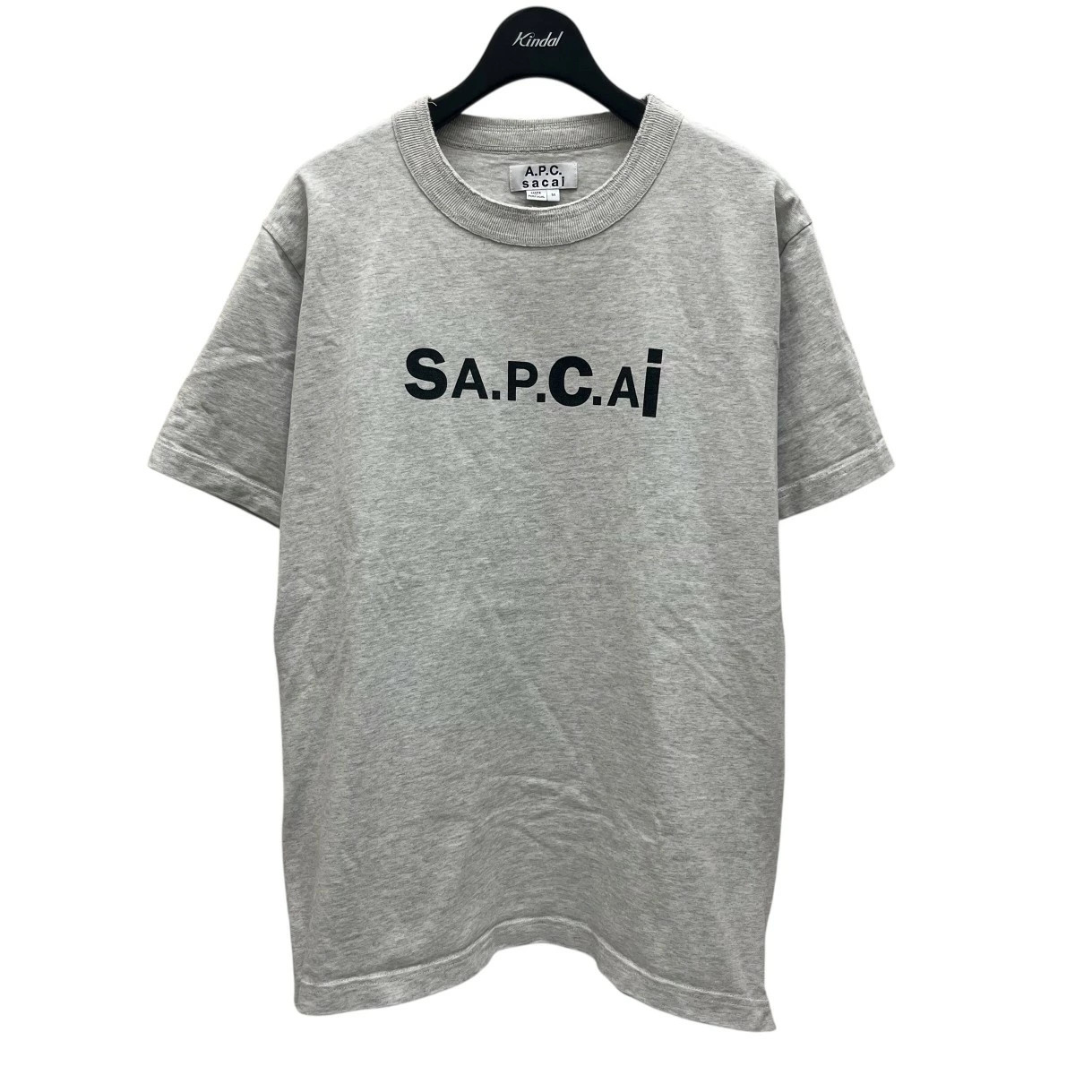 [Used] A. P. C. ×sacai Side zip short sleeve Tshirt Gray Size: M [140725] (Apace